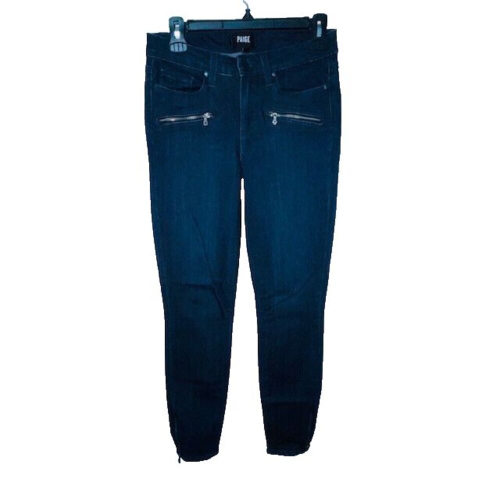 Paige Jeans Womens Jane Zip Mid Rise Slim Ankle Zip Medium Wash Size 27